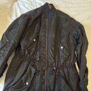 Kenzo Nylon Jacket (Mid Length) in Black